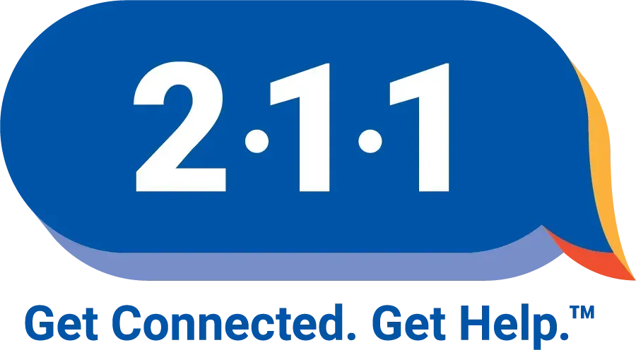 2-1-1 logo with text: Get Connected. Get Help.